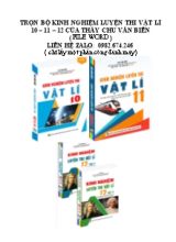 Kinh nghiệm luyện thi Vật lí 12 - Chương 1 Dao động cơ - Chu Văn Biên